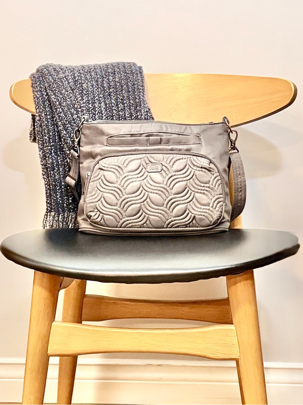 lug Samba Quilted Crossbody Bag in Taupe